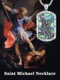 wholesale 925 Sterling Silver Saint Michael Protect Us Pendant Necklace with Abalone Shell and Chain for Men Women -0-2