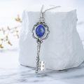 wholesale 925 Sterling Silver Lapis Lazuli Vintage Key Pendant Necklace for Women Elegant s-0-1