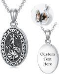 wholesale  Sterling Silver 12 Month Birth Flower Photo Locket Necklace Jewelry Gift -0-71
