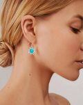 wholesale 925 Sterling Silver Turquoise Sun Drop Earrings for Women - Native American Style Nature Inspired Gemstone s-0-2