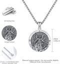wholesale 925 Sterling Silver Saint Michael Archangel Protection Pendant Necklace for Men & Women-0-4