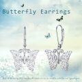 wholesale 925 Sterling Silver Opal Butterfly Earrings - Hypoallergenic Gifts for Women-0-5