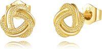 wholesale 14K Gold Infinity Twist Stud Earrings for Women-Love Knot Earrings
