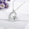 wholesale 925 Sterling Silver Heart-Shaped Pug Pendant Necklace with Cubic Zirconia Gifts for Dog Lovers-0-1