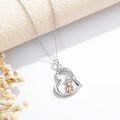 wholesale 925 Sterling Silver I Love You Forever Nana Cubic Zirconia Heart Pendant Necklace for Women-0-1
