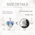 wholesale 925 Sterling Silver Heart Unicorn Pendant Necklaces with Abalone Shell and Cubic Zirconia  for Women Girls-0-3