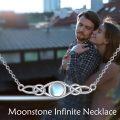 wholesale 925 Sterling Silver Moonstone Peridot Turquoise Celtic Knot Pendant Necklace-0-2