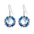 TOUPOP Sterling Silver Crystal Sea Turtle Dolphin Whale Dangle Earrings-0-0