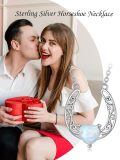 wholesale 925 Sterling Silver Horseshoe Heart Pendant Necklace-0-2