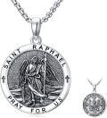 wholesale Saint Necklace For Men 925 Sterling Silver St Michael/st Christopher/st Benedict Necklace Medals Amulet Protection Pendant Religious Christian Catholic Jewelry Christmas Gifts For Men -0-1