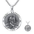 TOUPOP 925 Sterling Silver St Michael St Christopher St Benedict Necklace-0-1