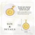 wholesale 925 Sterling Silver Gold Plated Sun Coin Necklace for Women with Birthstone Celestial Jewelry Gift-0-3