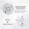 wholesale 925 Sterling Silver Heartbeat Pendant with Blue Sapphire Necklace Gift for Nurses Doctors Medical Students-0-3