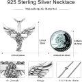 wholesale 925 Sterling Silver Guardian Angel Cross Pendant Necklace for Women Men Catholic s-0-1