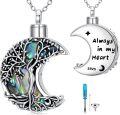wholesale TOUPOP Tree Of Life Urn Necklaces For Ashes 925 Sterling Silver Moon Cremation Jewelry Memorial Keepsake Jewelry With Funnel Filler For Women Men -0-0