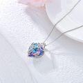 wholesale TOUPOP Mothers Day Gifts Butterfly Gifts For Women 925 Sterling Silver Butterfly Necklace With Purple Heart Crystal Jewelry -0-4