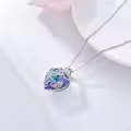 TOUPOP Sterling Silver Purple Crystal Butterfly Necklace Jewelry Gifts For Women-0-4