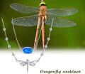 wholesale 925 Sterling Silver Blue Opal & Dragonfly Pendant Necklace for Women Gifts-0-4