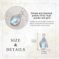 wholesale 925 Sterling Silver Teardrop Moonstone Infinity Love You Forever Pendant Necklace for Women-0-2