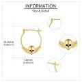 wholesale 14K Gold Skull Winged Hoop Earrings - Stylish Jewelry for Women and Girls-0-3