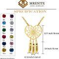 wholesale White/Yellow/Rose Gold Dreamcatcher Necklace with Birthstone – Adjustable Chain, Hypoallergenic, Elegant Gift for Women-0-3