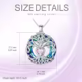 TOUPOP Sterling Silver No Gemstone Tree Of Life Birthstone Necklace-0-2