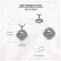 wholesale 925 Sterling Silver Memento Mori Skull Pendant Necklace with Chain for Men & Women-0-2