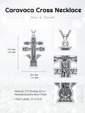 wholesale 925 Sterling Silver Crucifix Cross with Angels and Skulls Pendant Necklace for Men/Women - Catholic Protection -0-1