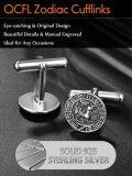wholesale 925 Sterling Silver Zodiac Horse Constellation Cufflinks for Men (Pair)-0-3
