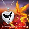 wholesale 925 Sterling Silver White Gold Plated Phoenix Pendant Necklace for Women, Tarnish Resistant, Elegant Gift for Her-0-4