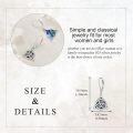 wholesale 925 Sterling Silver Triquetra Trinity Knot Abalone Shell Drop Earrings Gift for Her-0-3