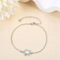 wholesale 925 Sterling Silver Opal Sea Turtle Adjustable Beach Anklet Bracelet-0-2