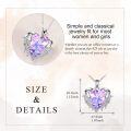 wholesale 925 Sterling Silver Purple Crystal Angel Wing Heart Scarab Pendant Necklace s for Women-0-3