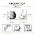 wholesale 925 Sterling Silver I Love You Forever Monkey Heart Pendant Necklace for Women Girls Gifts-0-3