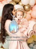 wholesale 925 Sterling Silver Blue Moonstone Family Tree Pendant Necklaces for Women Girls Mothers Day Gift-0-5