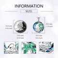 wholesale 925 Sterling Silver Palm Tree and Octopus Pendant Necklace with Blue Crystals-0-3