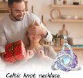 wholesale Celtic Knot Necklace For Women 925 Sterling Silver Trinity Knot Pendant With Crystal Moonstone Irish Jewelry Christmas Gifts For Women -0-5