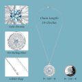 wholesale 925 Sterling Silver Compass Birthstone Necklace - 24mm, 18-20 Chain, Hypoallergenic, Gift for Women-0-5