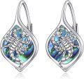 wholesale 925 Sterling Silver Scorpio Zodiac Constellation Abalone Shell Drop Dangle Earrings for Women Astrology Horoscope  Idea-0-0