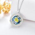 wholesale TOUPOP Valentine's Day Gifts For Her Zodiac Necklace For Women Sterling Silver Constellation Pendant With Circle Crystal Horoscope Sign Astrology Birthstone Birthday Jewelry Gifts For Women Her Mom -0-3