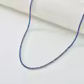 wholesale 925 Sterling Silver Green Cubic Zirconia Tennis Necklace 14-26 Chain Length  for Women and Men-0-20