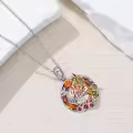 TOUPOP 925 Sterling Silver Crystal Phoenix Necklace Christmas Birthday Gifts For Women-0-3