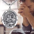 wholesale 925 Sterling Silver Saint Michael Pendant Necklace-0-2