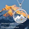wholesale 925 Sterling Silver Mustard Seed Faith Necklace with Mountain Cross Pendant for Women and Moms-0-1