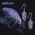 wholesale  925 Sterling Silver Jellyfish Earrings Dangle, Hypoallergenic, Nickel-Free, Lead-Free, Cadmium-Free, Sensitive Skin Friendly, Handmade, 0.46 x 0.88 Inch, Gift Box Included for Women Girls-0-3
