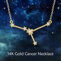 wholesale 14k Solid Gold Zodiac Constellation Necklace Pendant for Women s-0-5