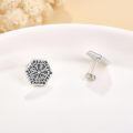 wholesale 925 Sterling Silver Norse Vegvisir Viking Stud Earrings - Nordic Pagan s for Women Men-0-2