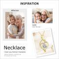 wholesale 14K Real Gold & Cubic Zirconia Grandma Heart Pendant Necklace - Forever Love Gift from Grandchild-0-5