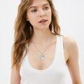 wholesale 925 Sterling Silver Heart Pendant Necklace With Moonstone And Crystals-0-5