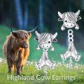 wholesale 925 Sterling Silver Cow Animal Stud Earrings for Women-0-1